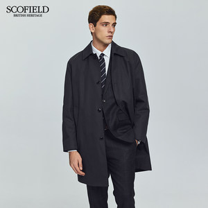 SCOFIELD男装春季2024年新款外套英伦商务休闲复古潮流中长款风衣