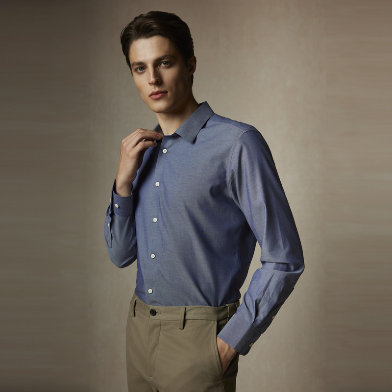 【免烫】SCOFIELD男士24年春季新款棉质简约百搭舒适商务长袖衬衫,淘宝优惠券,粉丝福利购,淘宝优惠卷