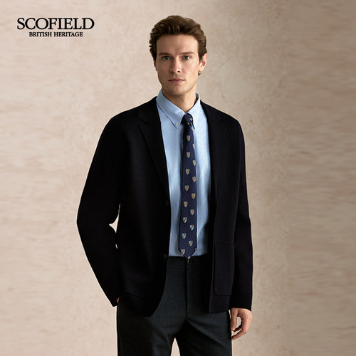 SCOFIELD【100%绵羊毛】SCOFIELD男装25年秋季新款商务休闲外套 - 图2