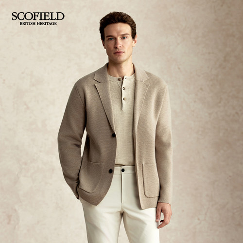 SCOFIELD【100%绵羊毛】SCOFIELD男装25年秋季新款商务休闲外套 - 图3
