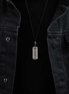 天然白水晶楞严咒挂件项链男士黄水晶般若波罗蜜多心经吊坠女饰品