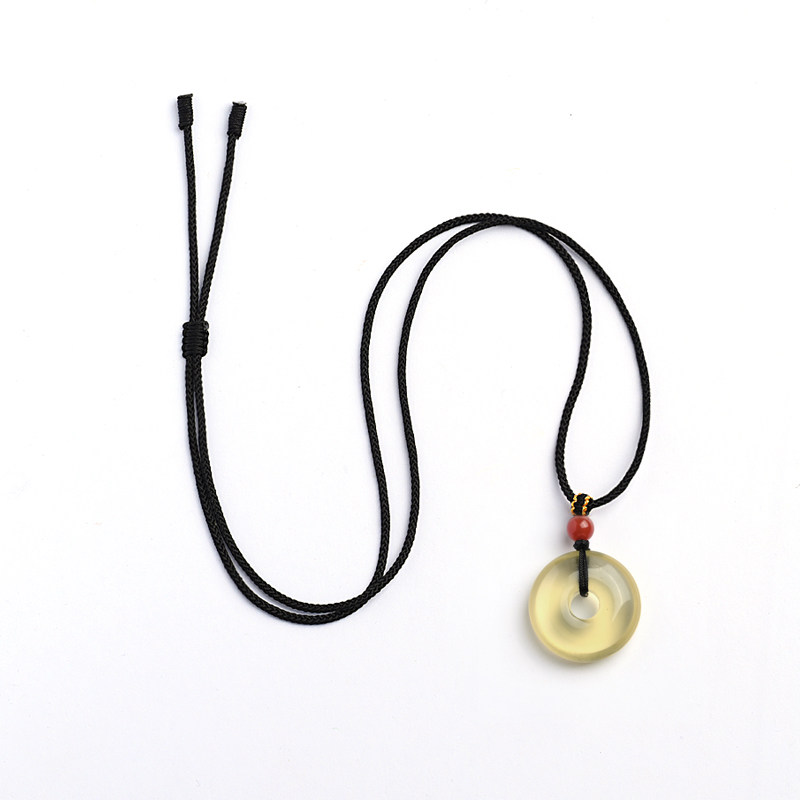 天然黄水晶平安扣吊坠男女款黄色水晶挂件饰品本命年吉祥物项链,淘宝优惠券,粉丝福利购,淘宝优惠卷