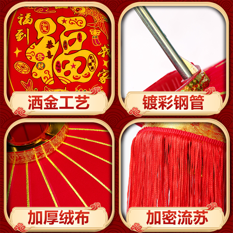 2025新款蛇年大红灯笼灯过年春节新年装饰户外大门口一对阳台挂饰