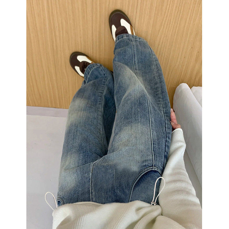 孕妇牛仔裤2026新款孕期穿搭阔腿宽松裤女春秋外穿休闲春秋款长裤,淘宝优惠券,粉丝福利购,淘宝优惠卷