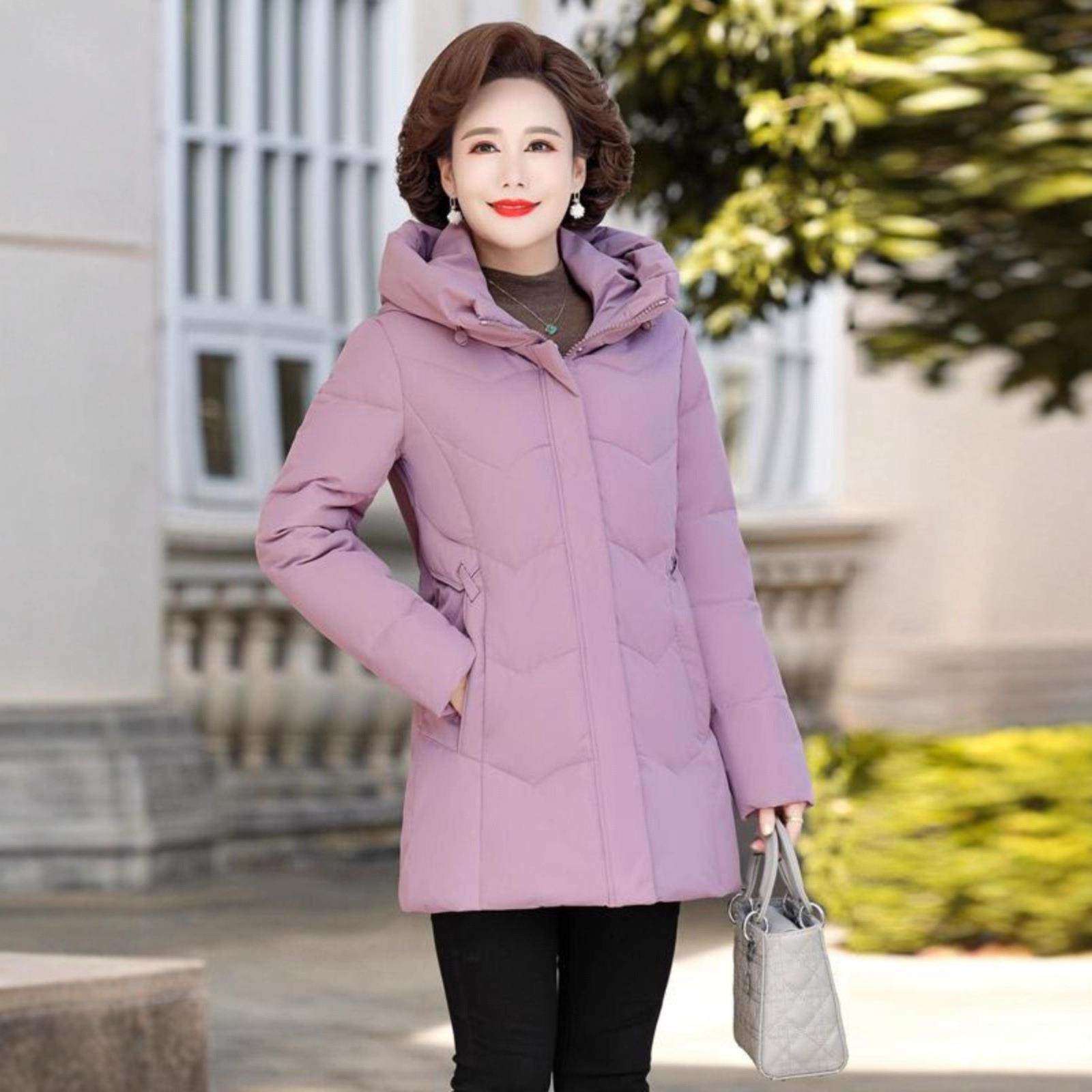 款绒品牌正品羽服女89-2212中长帽新款妈妈装加厚保暖连老太太外,淘宝优惠券,粉丝福利购,淘宝优惠卷