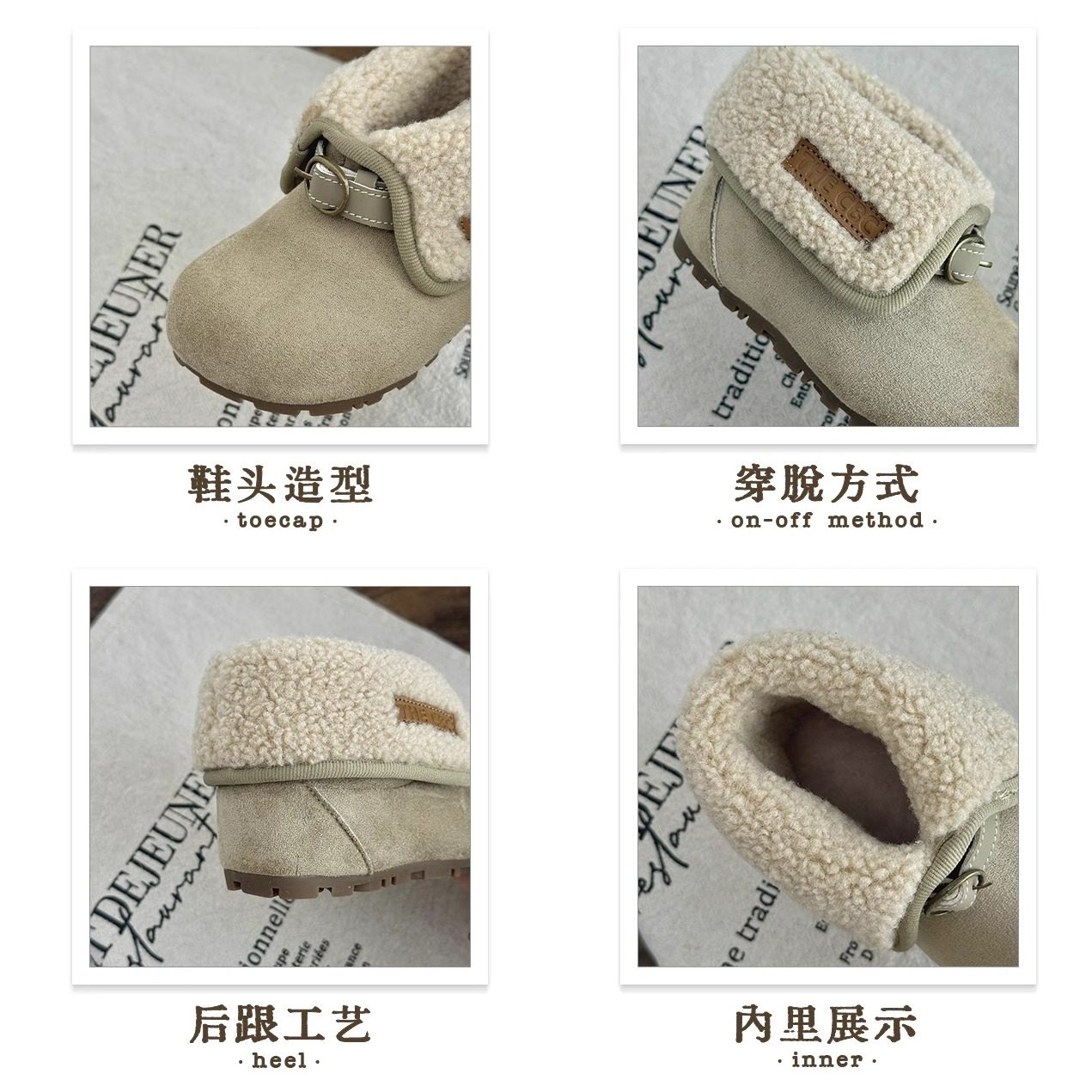 儿童翻领皮靴加绒2025冬季新款女童韩版洋气棉靴男童保暖毛绒短靴,淘宝优惠券,粉丝福利购,淘宝优惠卷