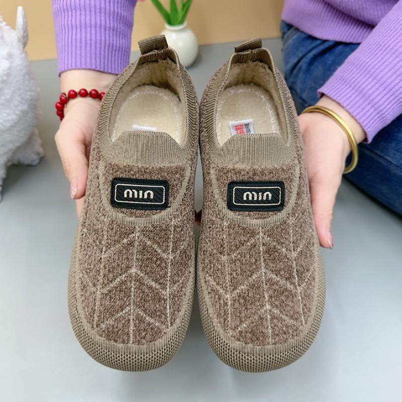 冬季老北京布鞋女棉鞋飞织加绒保暖休闲棉靴平底舒适中老年妈妈鞋,淘宝优惠券,粉丝福利购,淘宝优惠卷