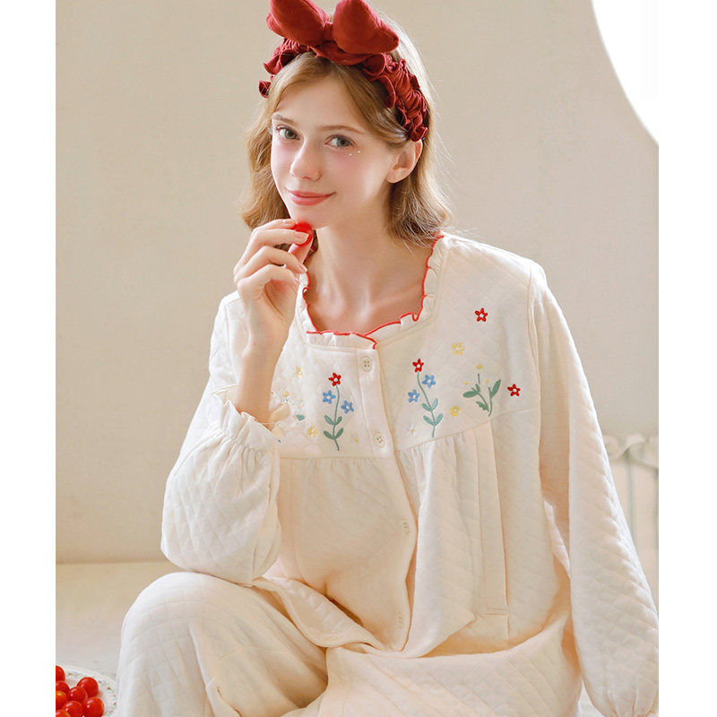 家时光月子服秋冬季产后孕妇哺乳睡衣10月份空气棉保暖产妇家居服,淘宝优惠券,粉丝福利购,淘宝优惠卷