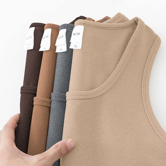 300g重磅德绒背心男秋冬季保暖双面绒跨栏运动坎肩无袖马甲打底衫