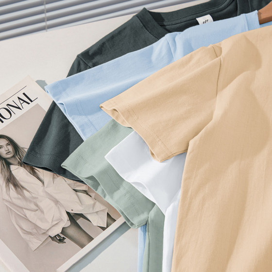 230g heavyweight pure cotton long-staple cotton T-shirt, no ironing and anti-wrinkle