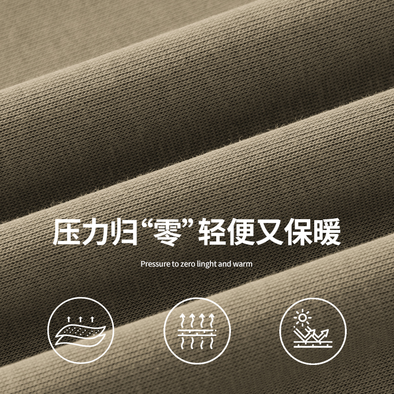 320g重磅卫衣男士春秋季上衣服潮牌潮流百搭秋冬圆领无帽长袖t恤 - 图2