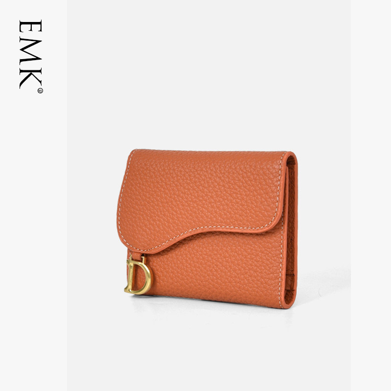 真皮短款小巧三折女小众设计钱包 酷玩子弟箱包钱包