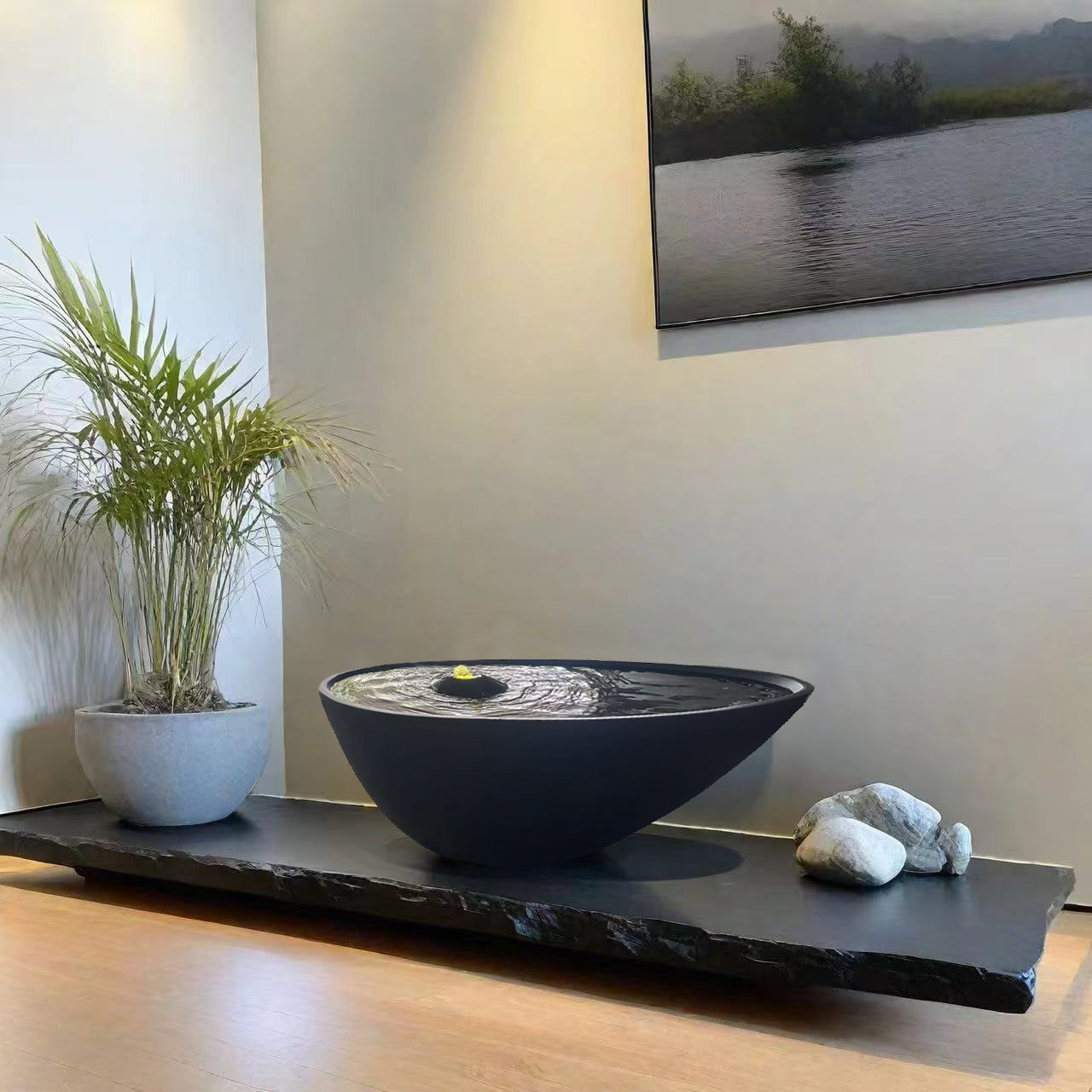 现代创意喷泉家居玄关门店会所前台办公桌面开业乔迁招财流水摆件,淘宝优惠券,粉丝福利购,淘宝优惠卷