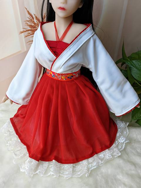 80cm oversized doll clothes, ancient style changing clothes, maid suspender long dress, birthday gift set