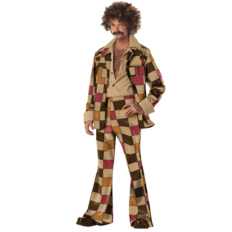 万圣节服装成人复古70年代男女迪斯科嬉皮士hippie costume舞会服-图3