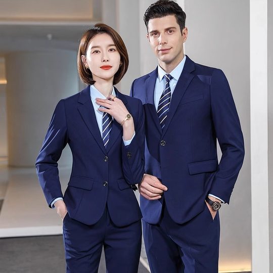 Gray plus size civil servant hotel interview suit commuting