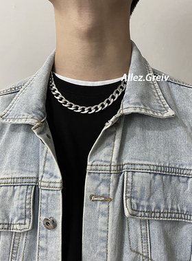 古巴钛钢百搭款多层粗链子不掉色