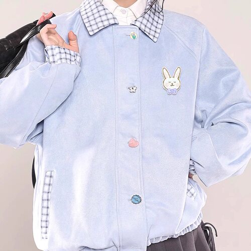 可爱卡通白色兔子小熊动物布贴毛巾绣diy装饰包包补丁刺绣布贴 - 图2