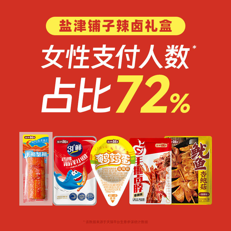 盐津铺子整箱休闲食品辣味大礼包 盐津铺子食品鸭肉零食