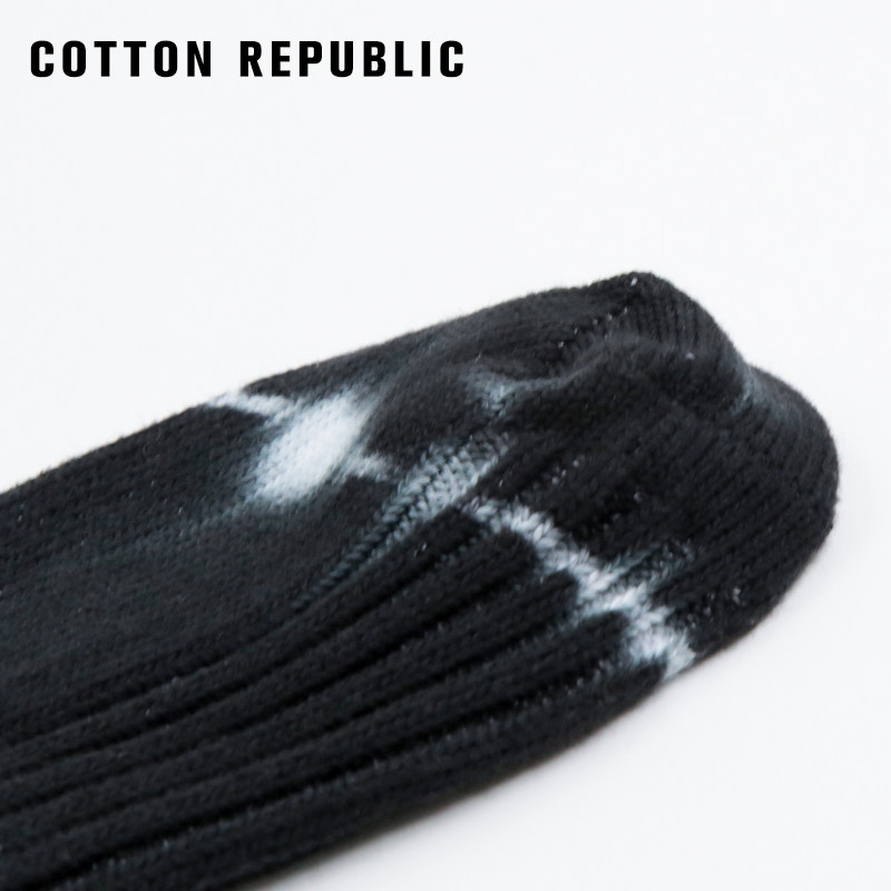 cotton republic中筒男士刺绣棉袜 棉花共和国短袜/打底袜/丝袜/美腿袜