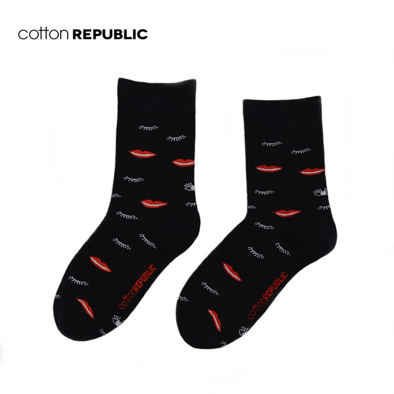 棉花共和国女士新款休闲提花棉袜子 棉花共和国短袜/打底袜/丝袜/美腿袜