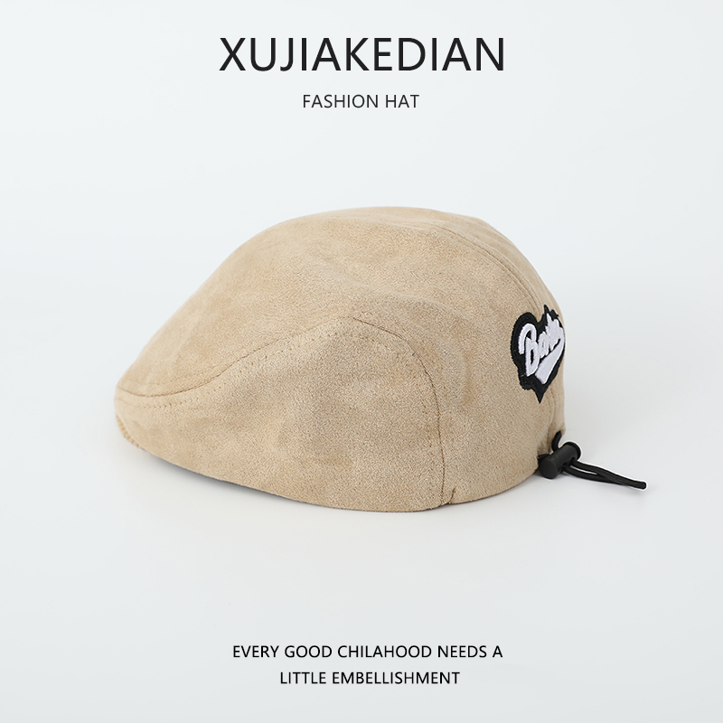 ins韩版儿童凹造型贝雷帽前进帽子春秋冬季男孩女童宝宝鸭舌帽潮 - 图2