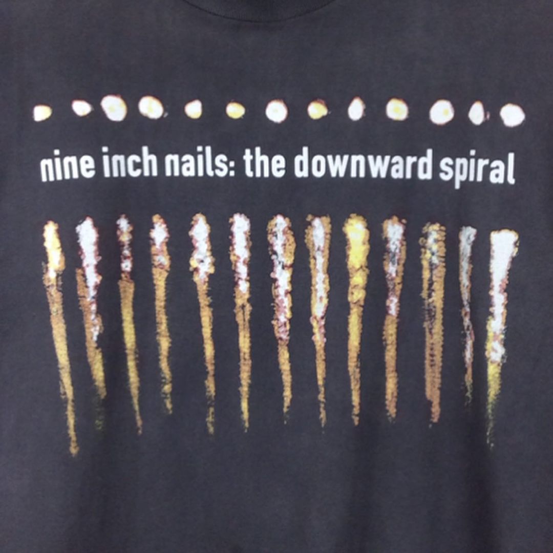 Nine Inch Nails九寸钉乐队Vintage街头摇滚hiphop嘻哈短袖T恤男 - 图1