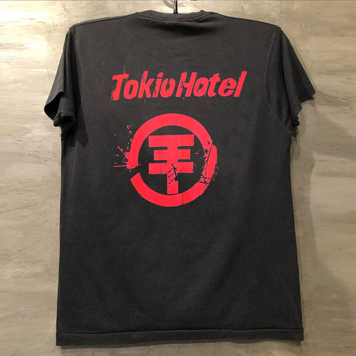 Tokio Hotel东京旅馆摇滚乐队短袖T恤hiphop人像潮牌重磅棉体恤衫 - 图0