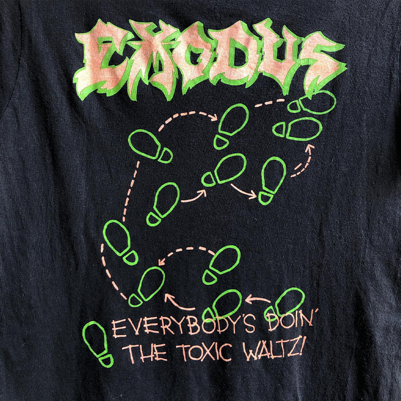 Exodus摇滚乐队vintage阿美咔叽复古搞怪卡通风男女纯棉短袖T恤潮-图2