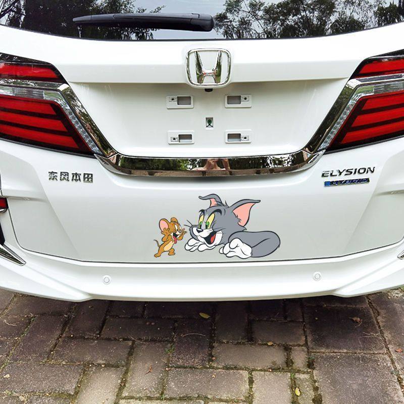 贴纸新年猫和老鼠车贴可爱鼠年装饰划痕遮挡立体卡通防水车贴,淘宝优惠券,粉丝福利购,淘宝优惠卷