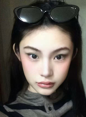 gm复古港式猫眼小框墨镜高级感女款防紫外线近视太阳眼镜方圆脸男