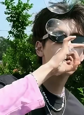 2025张凌赫同款欧美复古猫眼高级感方圆脸显瘦太阳镜防紫外线男