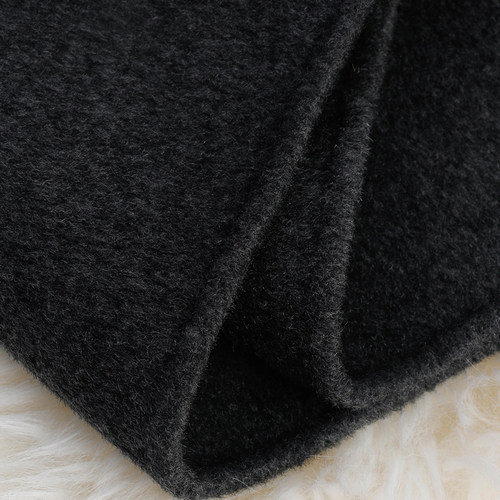 2024新款深灰色秋冬半身裙短中长款羊毛呢绒包臀A版厚实保暖通勤 - 图2