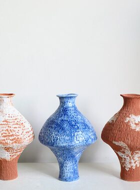 宋代美学青花蓝釉新中式禅意花瓶