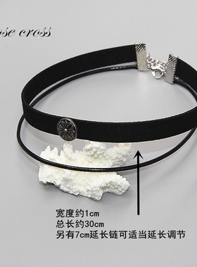 rc手作莲花铆钉双层素链