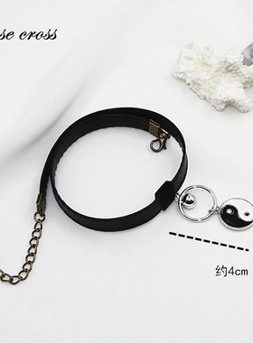 choker原创暗黑国风太极圆环颈链