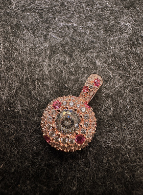 UMI家·轻珠宝/S925银镀金·秘密花园玫瑰渐变红刚玉女戒高级小众