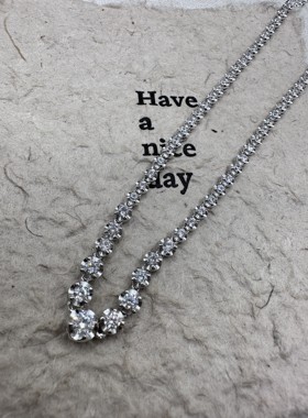 UMI家·轻珠宝/S925银镀真金·钻石项链满钻镶嵌高定轻奢系列