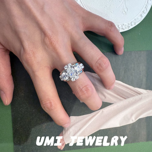 UMI家·轻珠宝/S925银镀k金·三生三世鸽子蛋戒指时尚高级轻奢感 - 图2