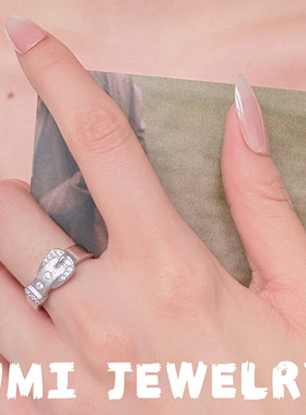 UMI家·轻珠宝/S925银镀k金拉丝皮带戒指小众设计高级感轻奢冷淡
