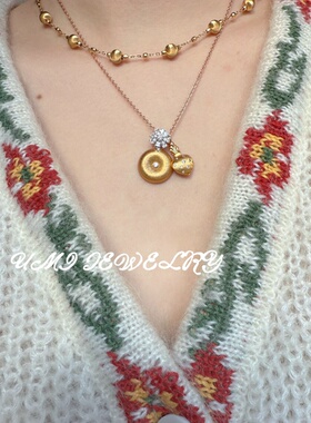 UMI【锦鲤】S925银镀k金·意大利拉丝小众设计感高级纯银秋冬吊坠