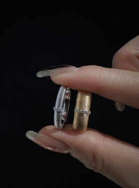 UMI家·轻珠宝/S925银镀真金·意大利拉丝缎面戒指【骄阳】小众