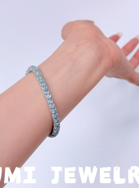 UMI家·轻珠宝/S925银镀k金彩钻橡皮筋软手链高级感小众设计轻奢