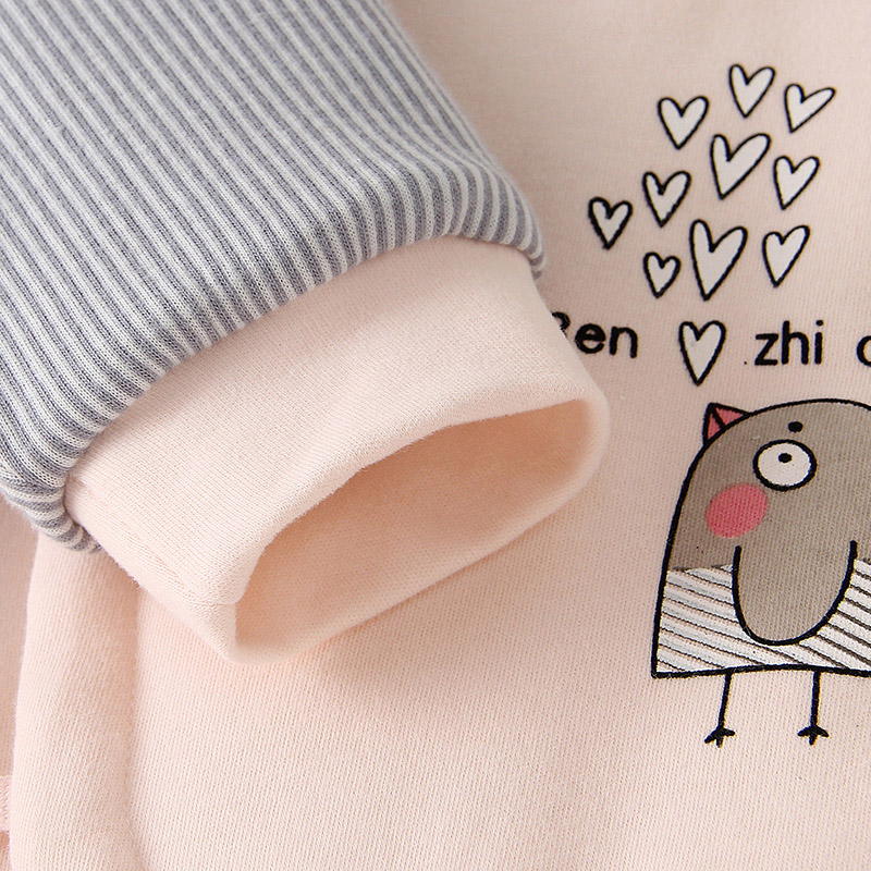 人之初婴儿衣服夹棉哈衣新生儿偏开棉0-3月6夹棉衣服秋冬季蝴蝶衣