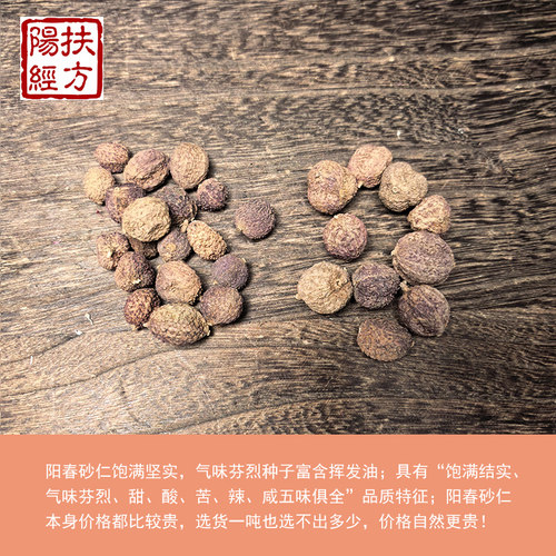 扶阳经方春砂仁中药材广东阳春养胃沙仁新货精选阳春砂春沙 - 图2