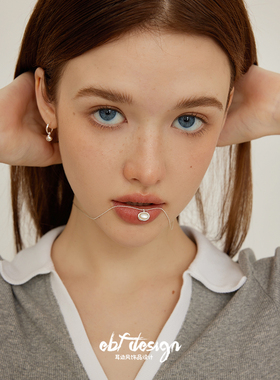 椭圆玛瑙石简约时尚百搭项链