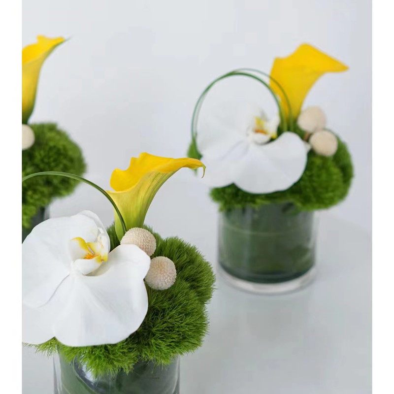 简约现代圆柱形透明玻璃花瓶插室内商业桌面花民宿前台装饰摆件,淘宝优惠券,粉丝福利购,淘宝优惠卷