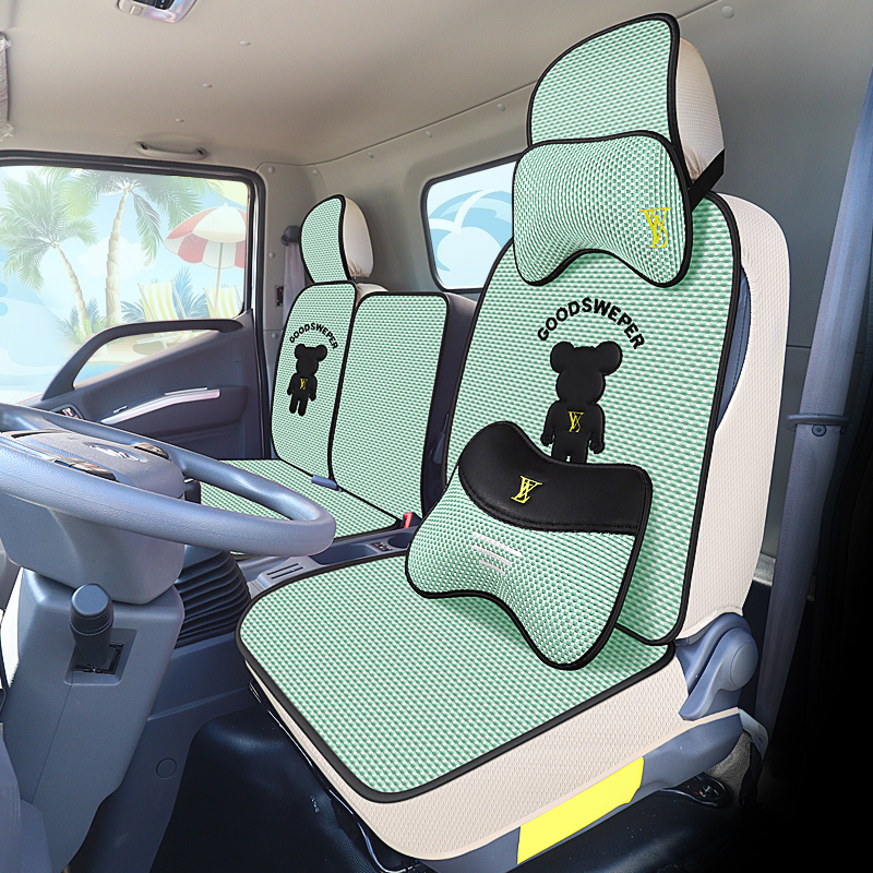 江淮骏铃V7V6V5V3A8E6E5E3货车座套s9s6s3/帅铃H330布艺四季坐垫 - 图1