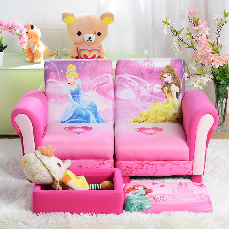 迪士尼儿童沙发可爱公主卡通迷你房间小沙发椅宝宝婴幼儿沙发包邮 - 图0
