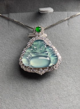 天然翡翠新中式纯银吊坠女